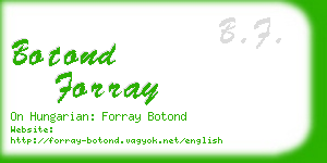 botond forray business card